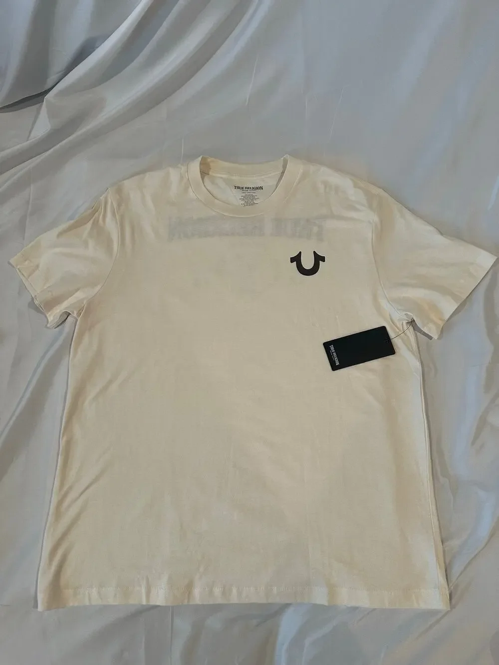 True Religion Men's Off-White World Tour LA Graphic T-Shirt Horseshoe NWT L